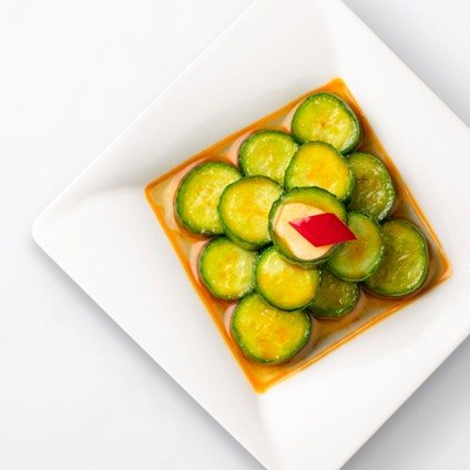 Plate, Cucumber Salad